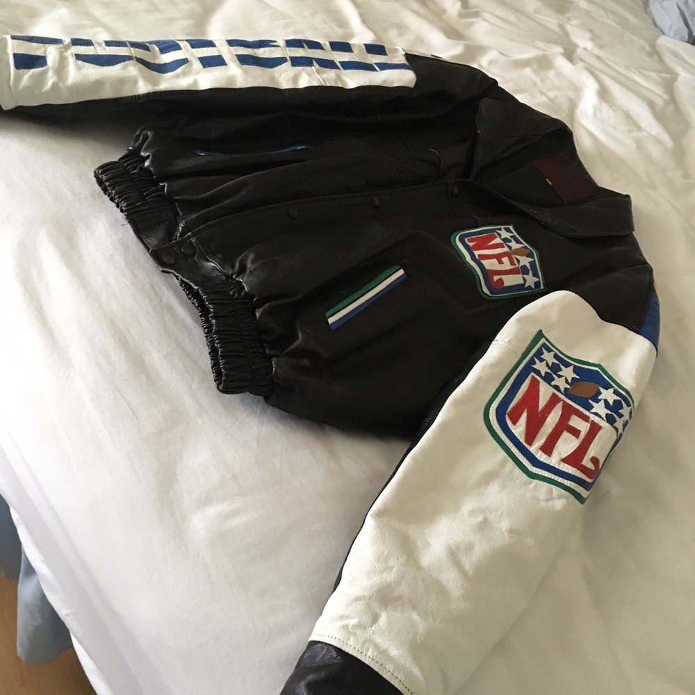 Vintage Men’s Leather NFL Jacket